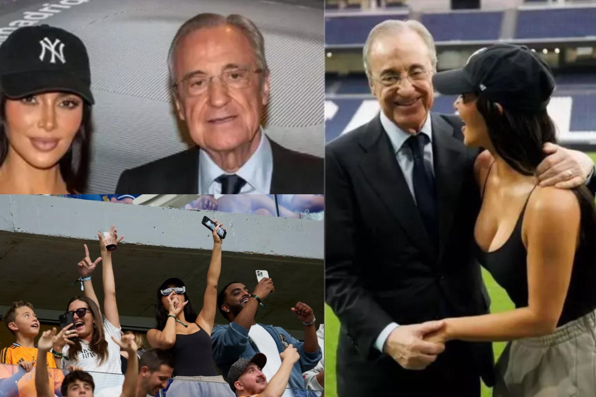 KIM KARDASHIAN Y SU ENCUENTRO CON FLORENTINO PÉREZ Y VINICIUS EN EL BERNABÉU