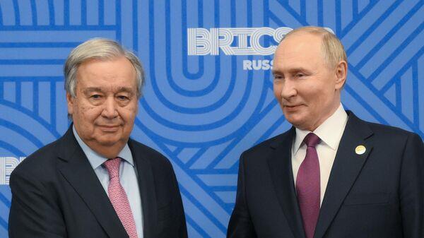 PUTIN Y GUTERRES SE REÚNEN AL MARGEN DE LA CUMBRE DE LOS BRICS EN KAZÁN