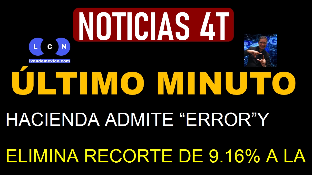 HACIENDA ADMITE 'ERROR'Y ELIMINA RECORTE DE 9.16% A LA EDUCACIÓN SUPERIOR