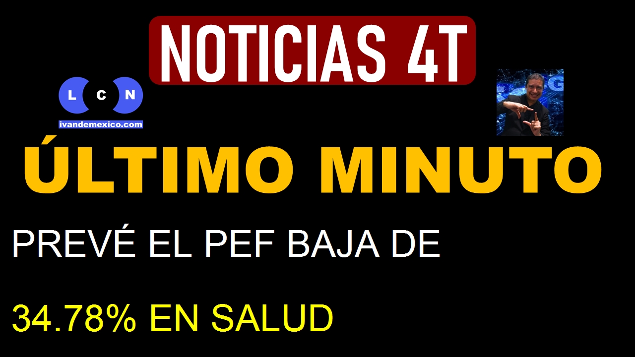 PREVÉ EL PEF BAJA DE 34.78% EN SALUD