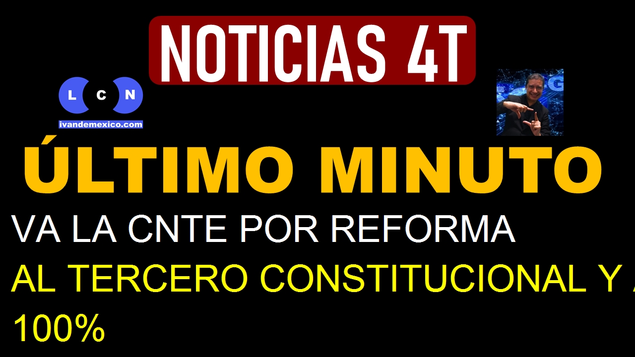 VA LA CNTE POR REFORMA AL TERCERO CONSTITUCIONAL Y ALZA SALARIAL DE 100%